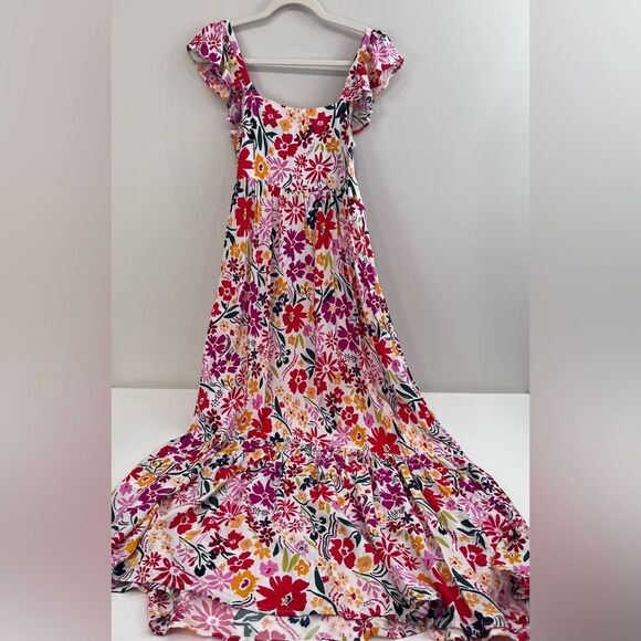 C&S Floral Maxi Dress Size Medium - Picture 10 of 11